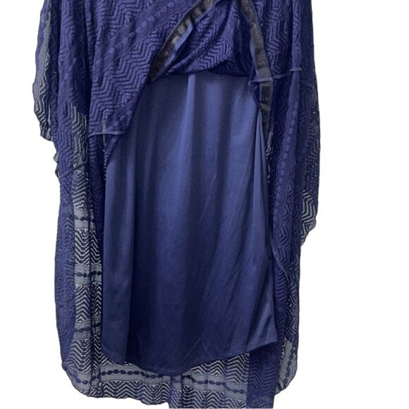 Rabbit Rabbit Rabbit Women's Navy Blue Lace Dress Elbow Length Sleeves Size 12 - Picture 8 of 12
